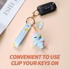 HONYJOOM Puff Keychain Pom Pom Keychain Cute Anime Key Chain