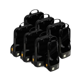 VASCO Compression Packing Cubes for Travel – Premium Set of 3 Luggage Organizer Bags (8 Set (2S+3M+3L) Black)