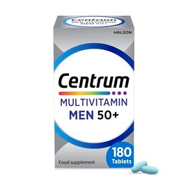 Centrum Men 50+ Multivitamins & Mineral Supplements, 23 Essential nutrients Including Vitamin D, C, Zinc, Daily Multivitamin Tablets, 180 Tablets