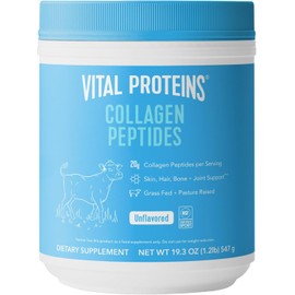 Vital Proteins Collagen Peptides Powder - Grass Fed Collagen Peptides for Hair, Nail, Skin, Bone & Joint Health, Unflavored, 27 Servings