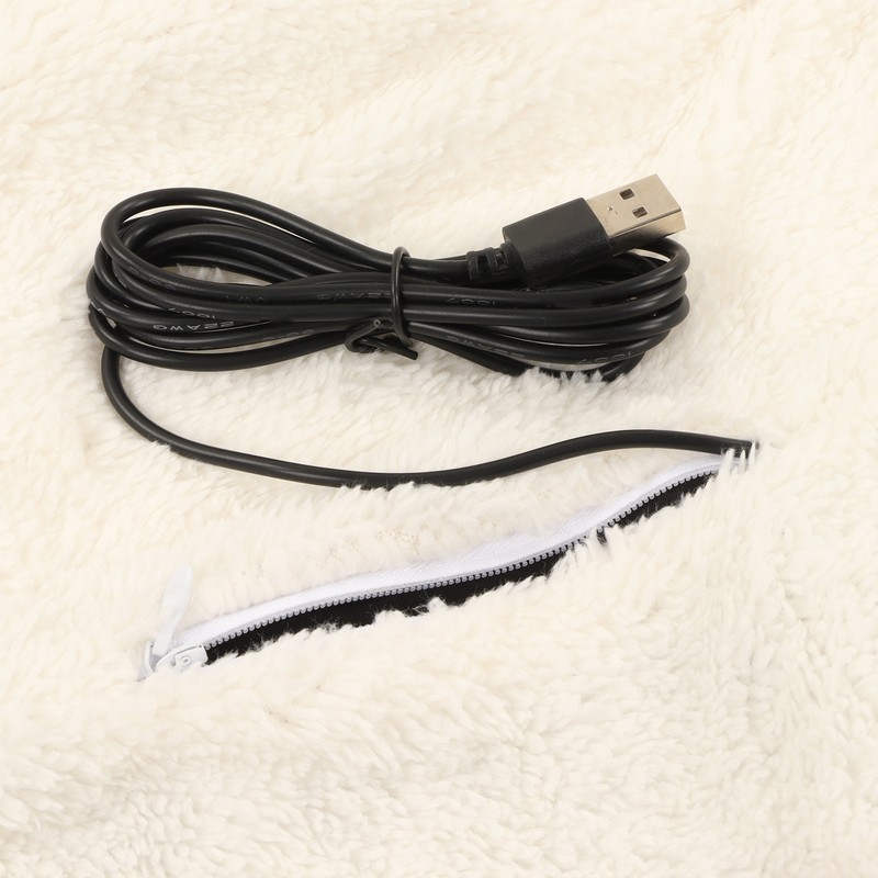 USB Heated Blanket Pink 5V High Safety Soft Polyester Fiber