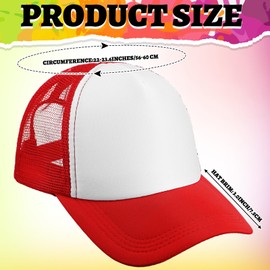 Xtinmee 36 Pcs Unisex Sublimation Baseball Cap Blank Trucker Cap Adjustable Hats for Men Women Outdoor DIY (9 Colors)