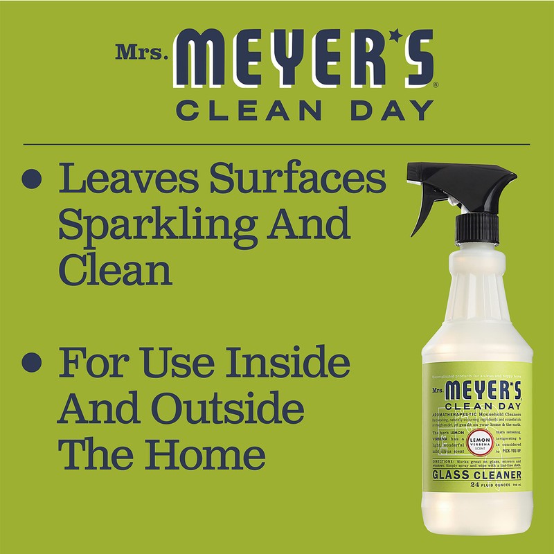 MRS. MEYER'S CLEAN DAY Mirror & Window Cleaner, Great for