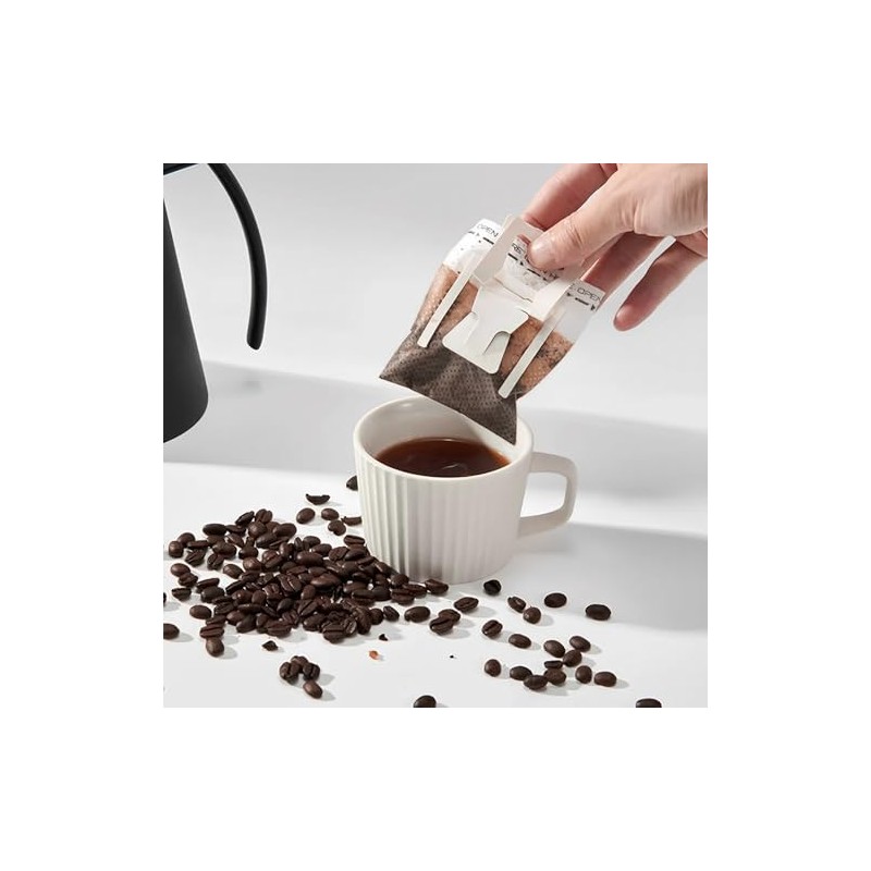 Filtro para Cafetera, Filtro de Cafés Desechable 50PCS (Blanco 50PCS)