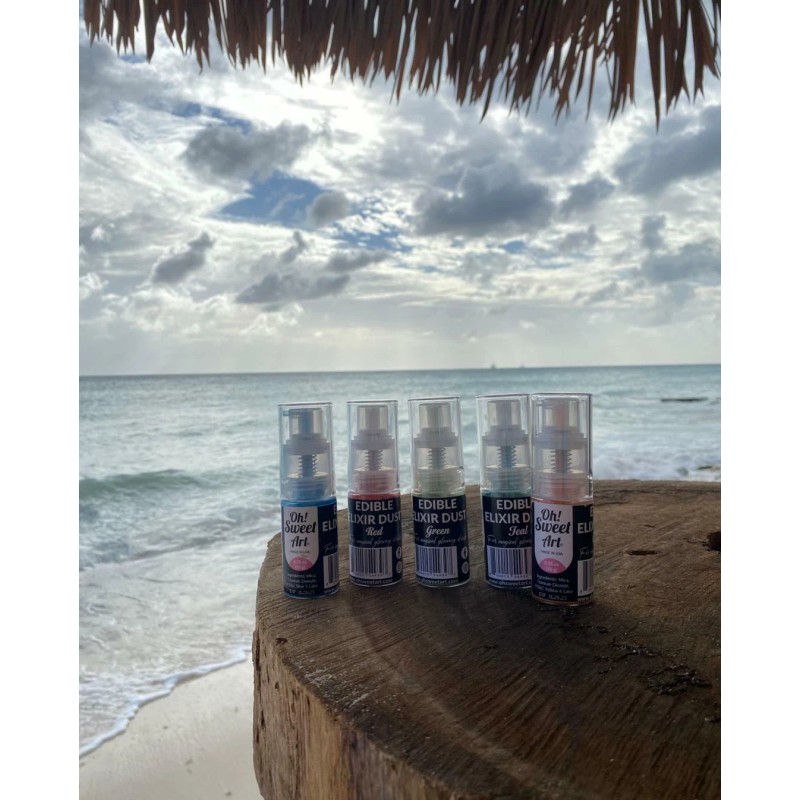 Oh Sweet Art TEAL Elixir dust | Edible drink dust,
