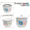 MaoYaMao Ceramic Bacon Grease Container with Strainer,Cooking Oil Storage Can
