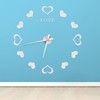 Innovative DIY Wall Clock Acrylic Mirror Surface Wall Sticker Clock