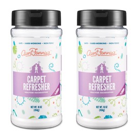 Aunt Fannie's Carpet Refresher, Odor Neutralizer & Deodorizer for Homes with Children, Pets, and other Odor Causes, Lavender Scent, 16 Ounce Powder (Pack of 2)