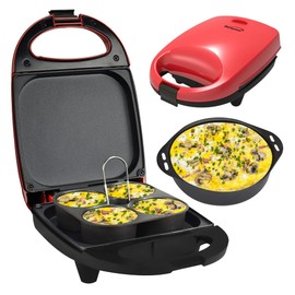 Brentwood TS-256R 530-Watt Mini Sous Vide-Style Egg Bite Maker (Red)