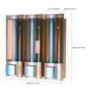 Soap Dispensers, Manual Soap Dispensers Wall-Mounted Three Chamber Shampoo Box