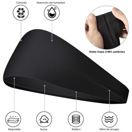 4-Pack Diadema Deportiva para Hombre, Bandas para El Cabello Deportivas Sweatband, Elástica Banda para el Sudor de Secado Rápido, Banda para la Cabeza para Correr, Andar en Bicicleta, Yoga, Senderismo, Baloncesto