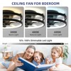 Zoruny 13" Low Profile Ceiling Fans with Lights and Remote,Dimmable