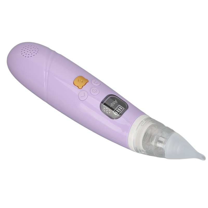 Electronic Infant Nose Aspirator Adjustable Suction Level Music Light Soothe
