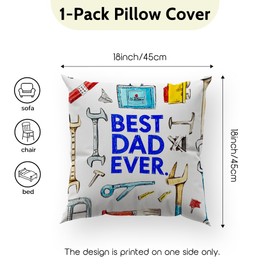 Cirzone Dad Gifts from Daughter Son -18x18Inch Throw Pillow Cover Fun Papa Gifts with Gift Box Perfect Birthday Father's Day Pillow Cover Gifts for Home Sofa Decor