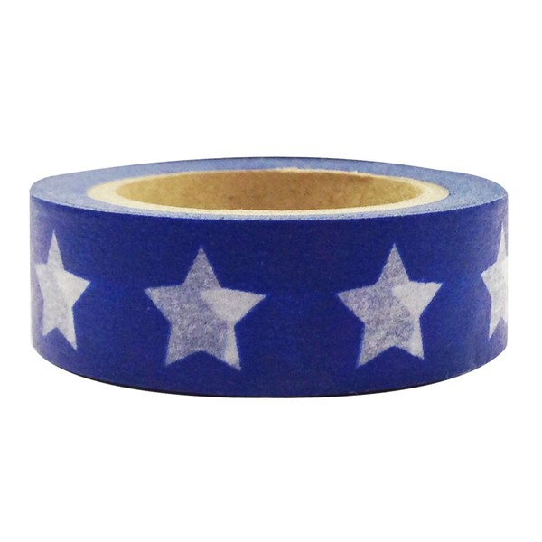 Wrapables Colorful Patterns Japanese Washi Masking Tape, Lone Star