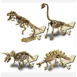 Club Genius Dinosaur Fossil Excavation & Building Kit 4 Pack