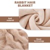 Throw Blanket Faux Rabbit Fur,Super Heavy Warm Cozy Brown Bed