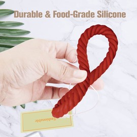 Idakekiy Key Chain, Silicon Wristlet Keychain Bangle Keyring Bracelet Holder for Women Girl (Red)