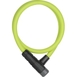 ABUS Primo 5412K/85/12 Cable Lock Bicycle Lock Made of 12 mm Thick Steel Cable, Light Green, 85 cm