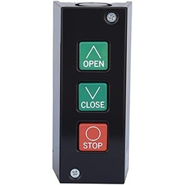PBS 3 Commercial Garage Door Opener 3 Button Wall Mount Control Station Entrance Open/Close/Stop Momentary Contact