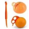 Orange Citrus Peelers, Cosmer Set of 15 Plastic Easy Slicer