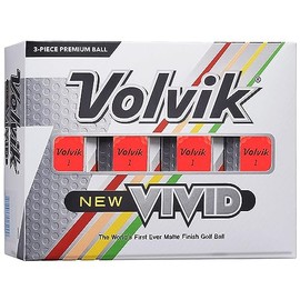 Volvik Vivid Golf Balls: Matte Red, Dozen