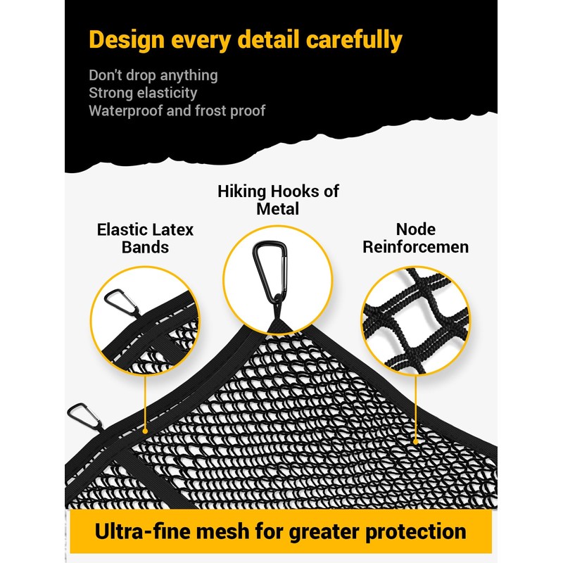 AUTOWN Cargo Net for Pickup Truck Bed - Stretchable 4'x4'