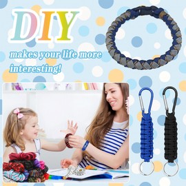 Xulisheng Paracord Kit, 58 PCS Multifunction Paracord Ropes 10 Feet, Including Buckles, Stitching Needles, Tape Measure for DIY Crafts Outdoor