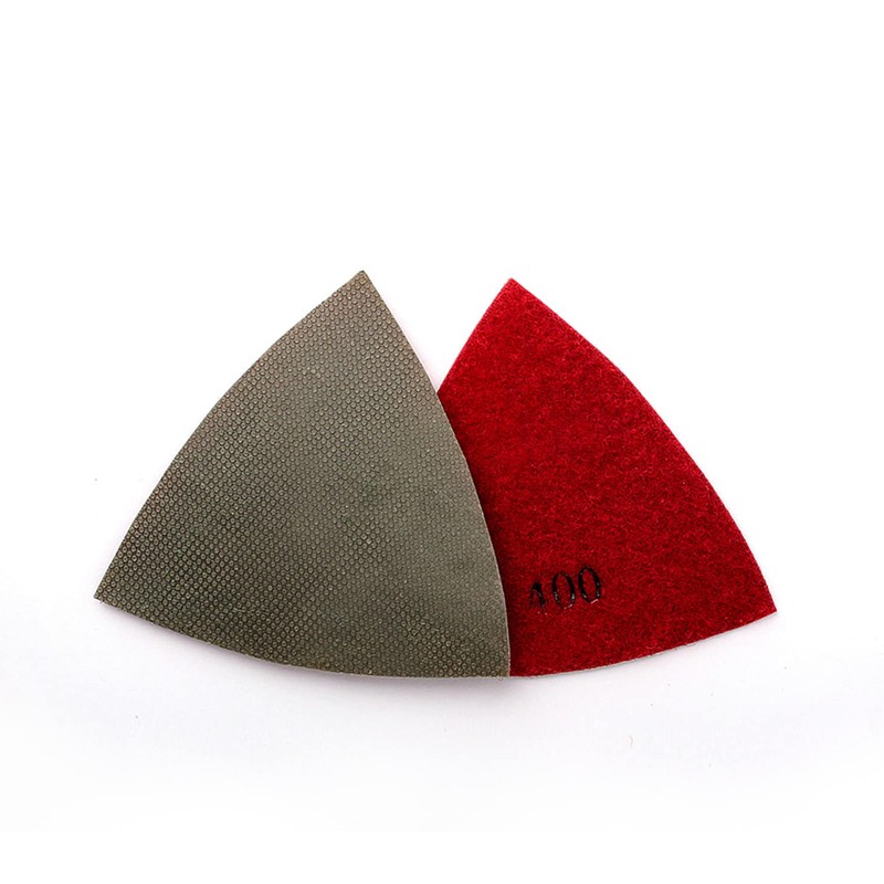 HOMESOM 80mm Triangular Diamond Polishing Pads Electroplated Sanding Pad for