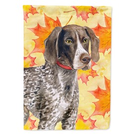 Caroline's Treasures BB9902CHF German Shorthaired Pointer Fall Decorative Canvas Outdoor Flag, House Size, Multicolor