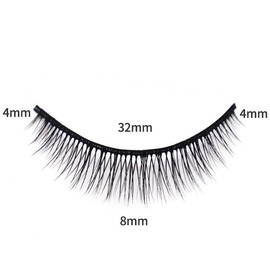 5 Pairs of Eyelashes, Eye Lashes, 8 mm, Artificial Eyelashes, Fake Lashes, Natural Eyelashes, Thin Band, False Eyelashes, 3D Volume Eyelash Extensions, Curl Eyelashes