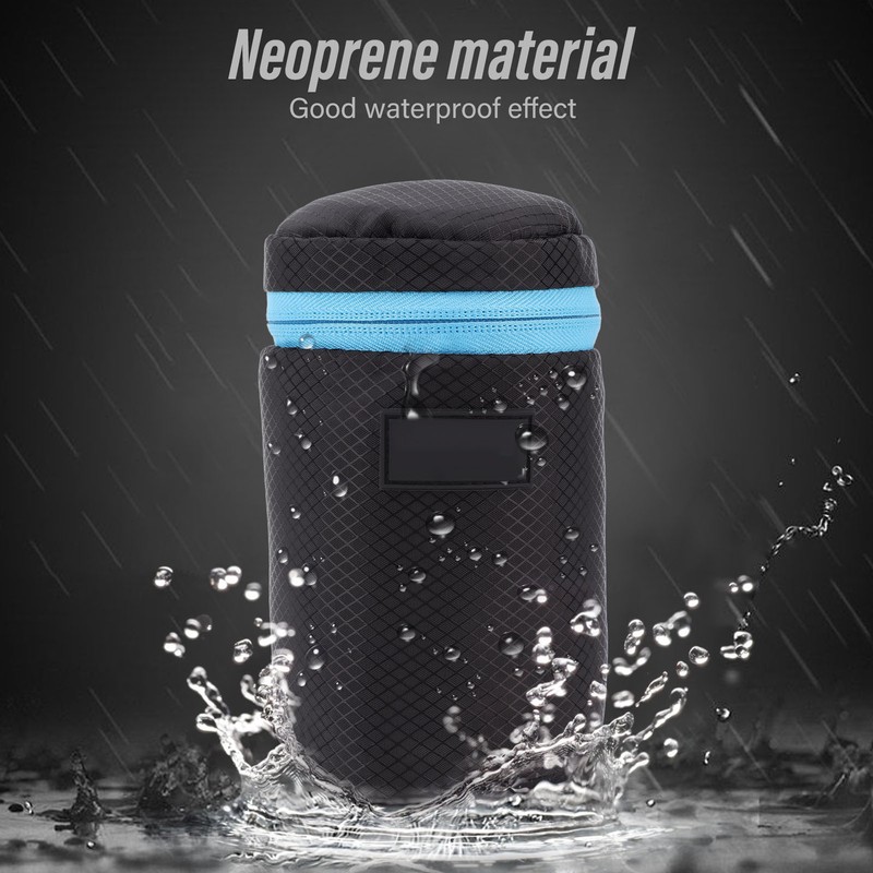 Camera Lens Protective Pouch Neoprene Waterproof Lens Case Bag with