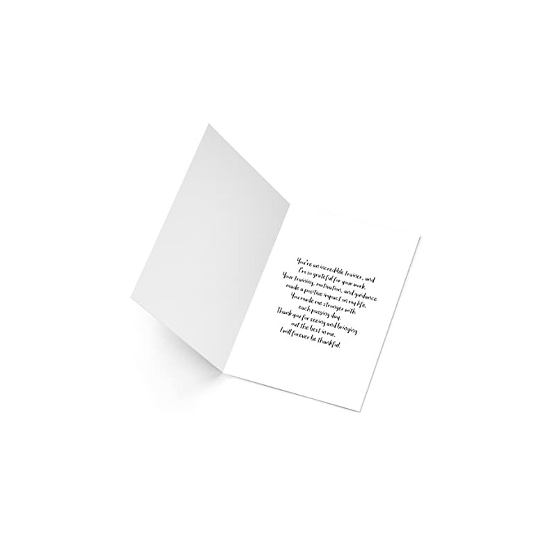 Sole Inspired Personal Trainer Thank you Card | Fitness Card