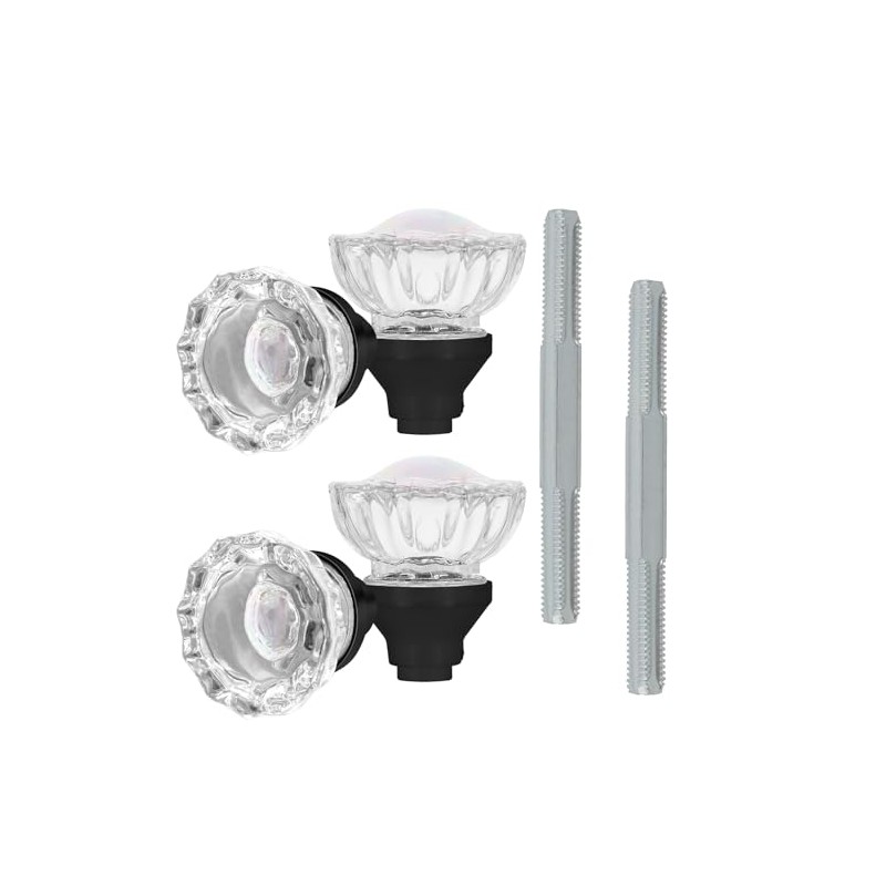SUMBIN Glass Door Knobs Replacement Set, Crystal Door Knobs for