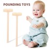 Alipis Set di 10 mini martelli e mazze in legno,