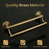 Adjustable Double Towel Bar, Antique Brass Wall Mount Towel Rack