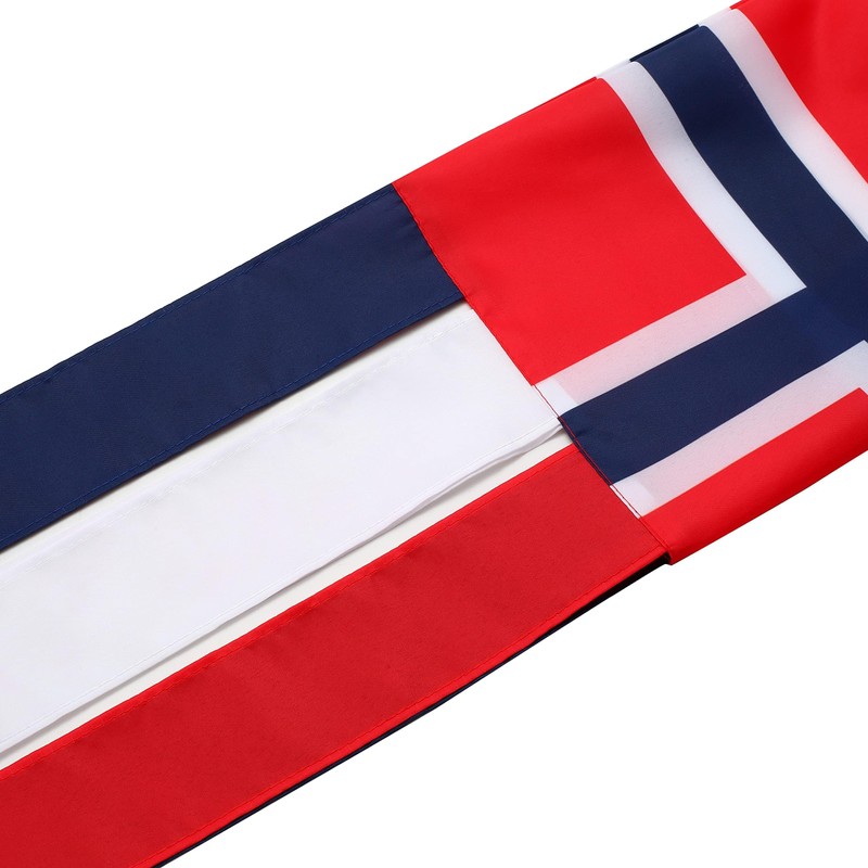 2 Pack Norway Norwegians WindSock Flag,Stripes Wind Socks For Yard