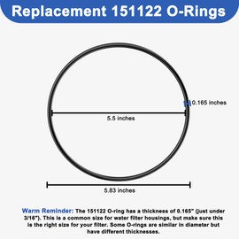 O-Ring - Replacement 151122 O-Rings Compatible with Pentair Pentek Big Blue Water Filters, OEM Size O Ring, Buna-N Rubber (3 Pack)