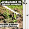 KAKURI Japanese Garden Hoe Long Handle 53" for Weeding -