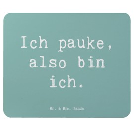 Mr. & Mrs. Panda Mauspad Spruch Pauken Motivation - Geschenk, Orchester, Timpani, Arbeitszimmer, Musician Humor, Mauspad Büro, Also Bin ich, Musiker