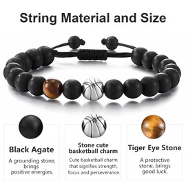 Actacve 2 Piece Basketball Jewelry Set, Basketball Bracelet, Basketball Necklace, Exquisite Jewelry Gift Box, Gifts for Teenager Players Teams, Birthday/Family Gathering Gifts for Teenager