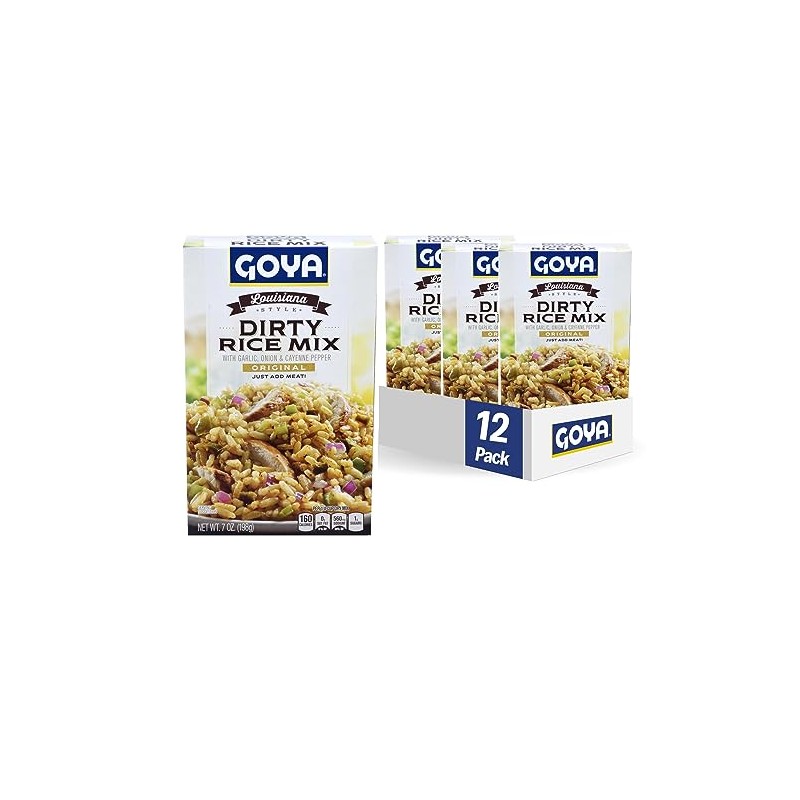 Goya Foods Louisiana Style Dirty Rice Mix, 7 Ounce (Pack