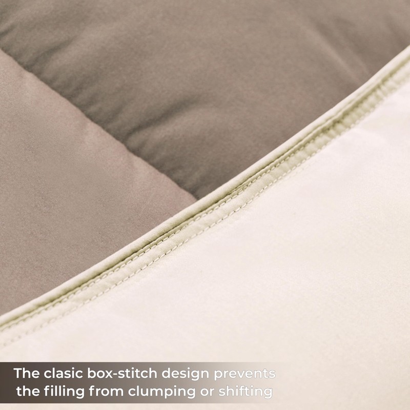 Superior Brushed Microfiber Comforter, Down Alternative Bedding, Medium Weight, Soft