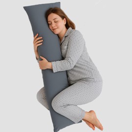 KALTEK 8lbs Weighted Body Pillow – (48" x 14") Contoured Support with Cooling Tencel Cover – Long Pillow for Side Sleepers & Full-Body Comfort – Removable Washable Cover