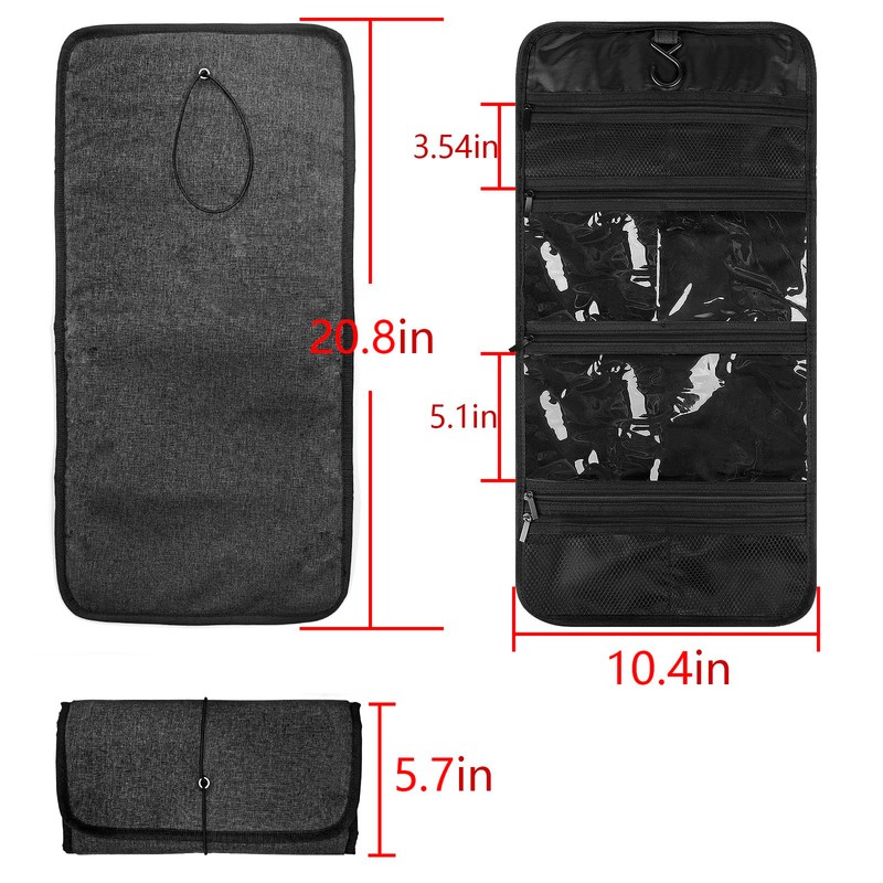 Musiin Guitar Accessory Organizer Bag, Foldable Easy Access Pockets Case,