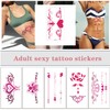 24 Stk Tätowierung Weibliche Wasserdichte Simulation,Temporäre Fun Tattoo Taille,Tattoo Cover
