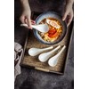 LYEOBOH Asian Soup Spoons, 6.5 inch Ceramic Soup Spoon Set