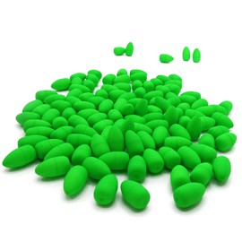 Mgowqav - Vibrant-Colored Pompano Floats with Bullet Shape in Large for Pompano Rig, Surf Fishing Rig (Green, 60 Pack)