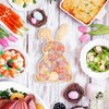 DEARMAMY Rabbit Shaped Charcuterie Board Wood Bunny Cutting Tray Cheese