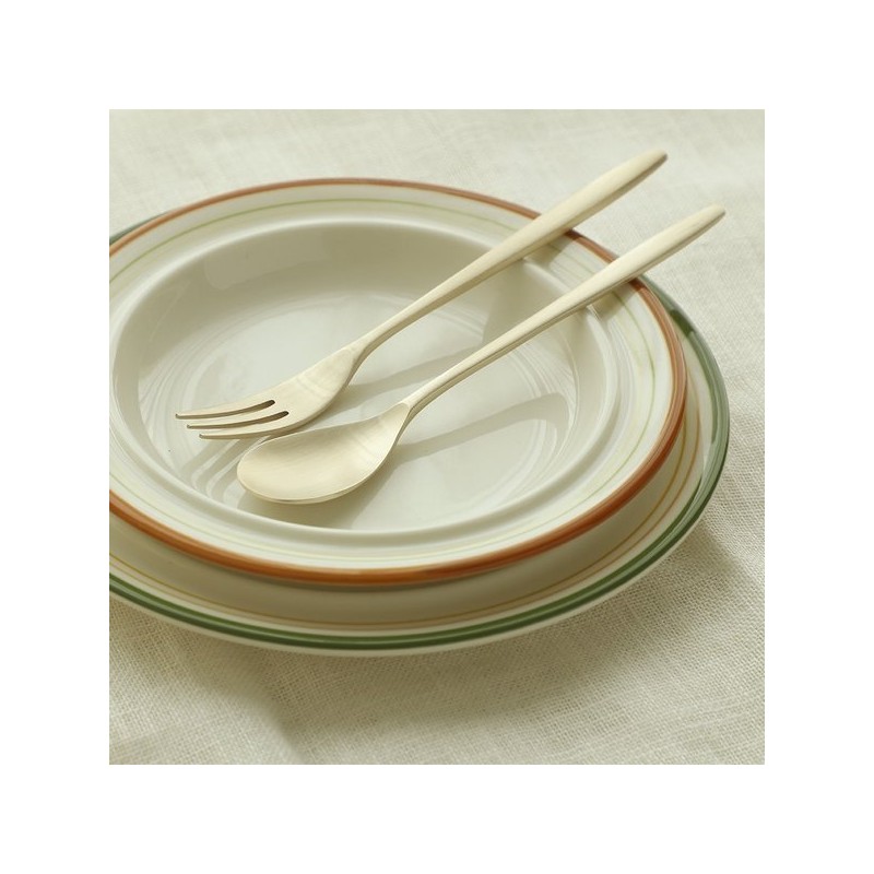 Brass Scent Bangjja Yugi Teaspoon and Teafork Set / 놋향